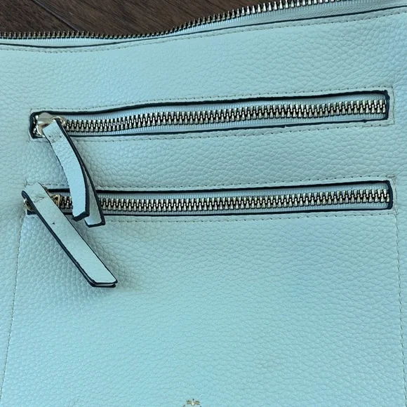 nanette lepore Cream Crossbody Bag with Zipper Accents - Picture 3 of 6